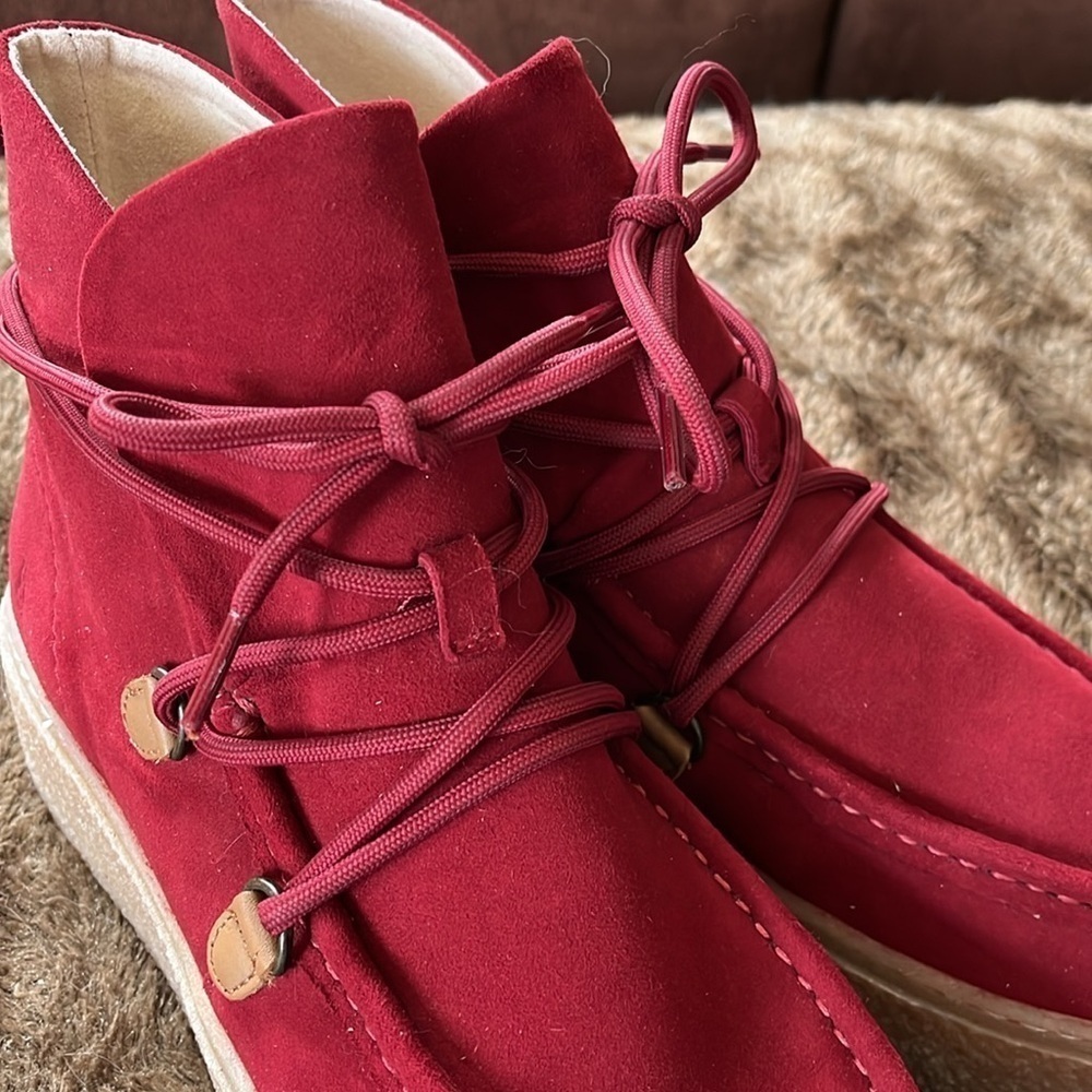 Hush Puppies Red Ankle Boots - Picture 11 of 15